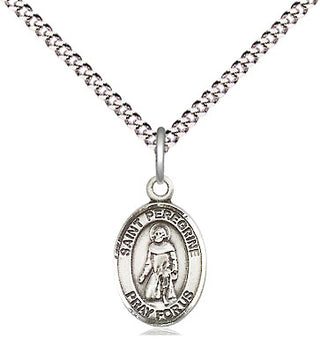 Pewter Saint Peregrine Laziosi Medal Religious and Catholic Jewelry Engraved Catholic Saint Jewelry