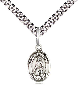 Pewter Saint Peregrine Laziosi Medal Religious and Catholic Jewelry Engraved Catholic Saint Jewelry