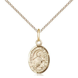 14kt Gold Saint Martin de Porres Medal Engraved Catholic Saint Jewelry