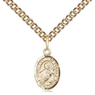 14kt Gold Saint Martin de Porres Medal Engraved Catholic Saint Jewelry