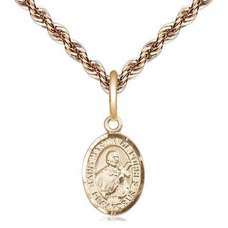 14kt Gold Saint Martin de Porres Medal Engraved Catholic Saint Jewelry