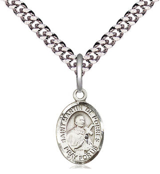 Pewter Saint Martin de Porres Medal Religious and Catholic Jewelry Engraved Catholic Saint Jewelry