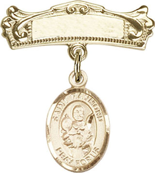 14kt Gold Filled Badge Pin St. Raymond Nonnatus Baby Badge - Engravable