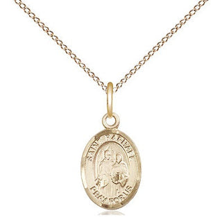 14kt Gold Saint Raphael the Archangel Medal Engraved Catholic Saint Jewelry