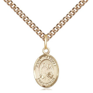 14kt Gold Saint Raphael the Archangel Medal Engraved Catholic Saint Jewelry