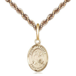 14kt Gold Saint Raphael the Archangel Medal Engraved Catholic Saint Jewelry
