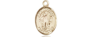 14kt Gold Saint Richard Medal Engraved Catholic Saint Jewelry