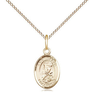14kt Gold Saint Sarah Medal Engraved Catholic Saint Jewelry