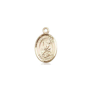 14kt Gold Saint Sarah Medal Engraved Catholic Saint Jewelry