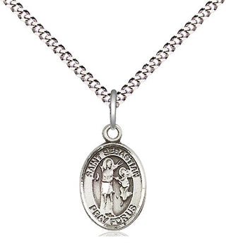 Pewter Saint Sebastian Medal Religious and Catholic Jewelry Engraved Catholic Saint Jewelry