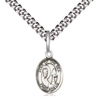 Pewter Our Lady Star of the Sea Medal Religious and Catholic Jewelry Engraved Catholic Saint Jewelry