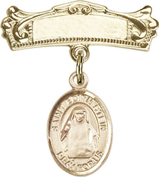 14kt Gold Filled Badge Pin St. Edith Stein Baby Badge - Engravable