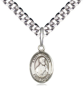 Pewter Saint Thomas the Apostle Medal Religious and Catholic Jewelry Engraved Catholic Saint Jewelry