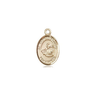 14kt Gold Filled Saint Thomas Aquinas Medal Engraved Catholic Saint Jewelry