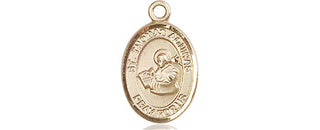 14kt Gold Filled Saint Thomas Aquinas Medal Engraved Catholic Saint Jewelry