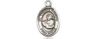 Pewter Saint Thomas Aquinas Medal Engraved Catholic Saint Jewelry