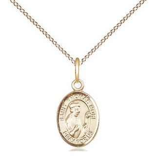 14kt Gold Saint Thomas More Medal Engraved Catholic Saint Jewelry