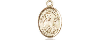 14kt Gold Saint Thomas More Medal Engraved Catholic Saint Jewelry