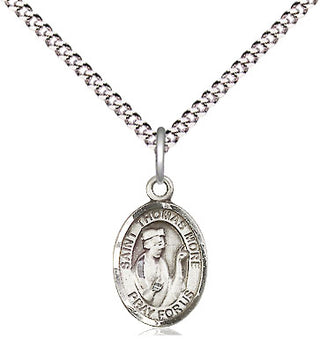 Pewter Saint Thomas More Medal Religious and Catholic Jewelry Engraved Catholic Saint Jewelry
