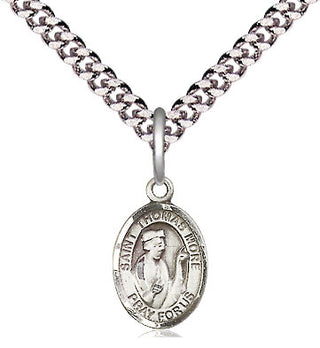 Pewter Saint Thomas More Medal Religious and Catholic Jewelry Engraved Catholic Saint Jewelry
