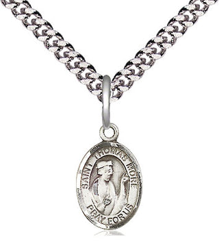 Pewter Saint Thomas More Medal Religious and Catholic Jewelry Engraved Catholic Saint Jewelry