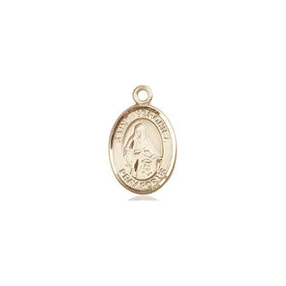 14kt Gold Saint Veronica Medal Engraved Catholic Saint Jewelry