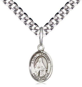 Pewter Saint Veronica Medal Religious and Catholic Jewelry Engraved Catholic Saint Jewelry