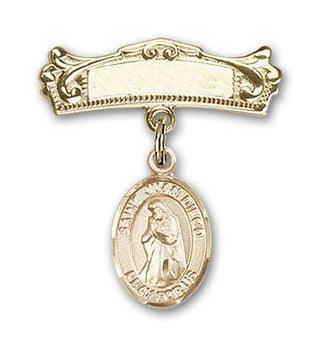 14kt Gold Filled Badge Pin St. Juan Diego Baby Badge