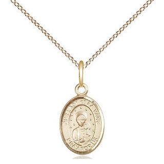 14kt Gold Our Lady of la Vang Medal Engraved Catholic Saint Jewelry