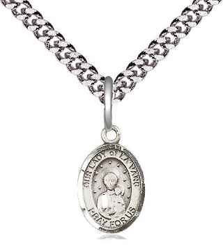 Pewter Our Lady of la Vang Medal Religious and Catholic Jewelry Engraved Catholic Saint Jewelry