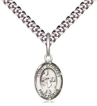 Pewter Saint Zachary Medal Religious and Catholic Jewelry Engraved Catholic Saint Jewelry