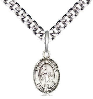Pewter Saint Zachary Medal Religious and Catholic Jewelry Engraved Catholic Saint Jewelry