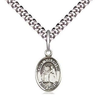 Pewter Saint Valentine of Rome Medal Religious and Catholic Jewelry Engraved Catholic Saint Jewelry