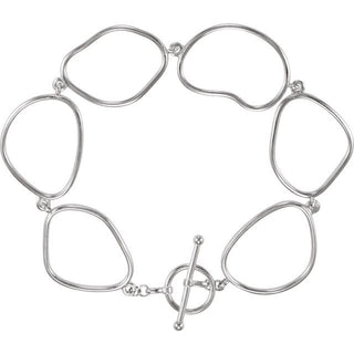 Sterling Silver Open Silhouette 7 3/4" Bracelet