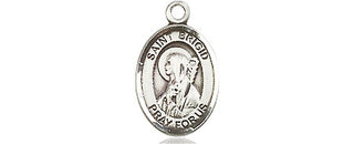 Pewter Saint Brigid of Ireland Medal Engraved Catholic Saint Jewelry