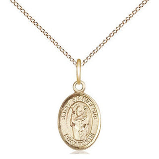 14kt Gold Saint Stanislaus Medal Engraved Catholic Saint Jewelry