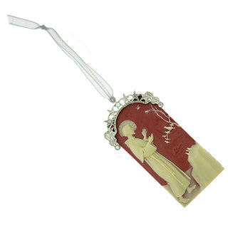 Silver-Tone and Crystal AB Saint Francis of Assisi Cameo Ornament
