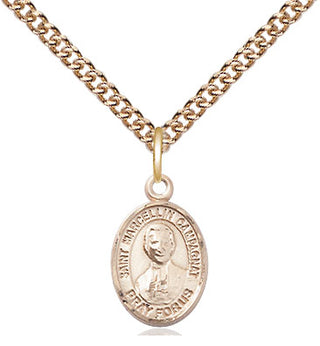 14kt Gold Saint Marcellin Champagnat Medal Engraved Catholic Saint Jewelry