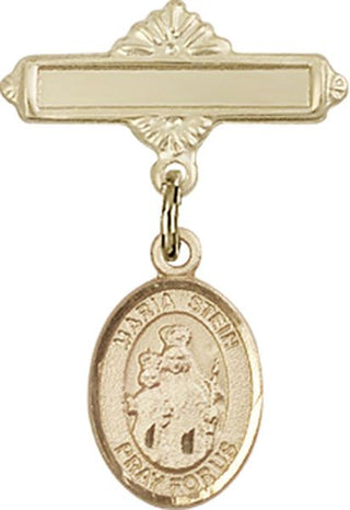 14kt Gold Filled Polished Badge Pin Maria Stein Baby Badge - Engravable