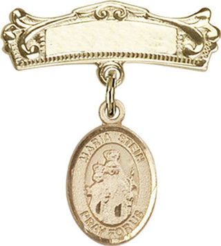 14kt Gold Badge Pin Maria Stein Baby Badge - Engravable