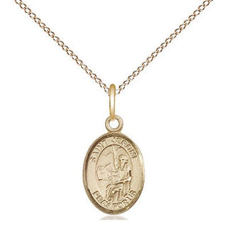 14kt Gold Saint Jerome Medal Engraved Catholic Saint Jewelry