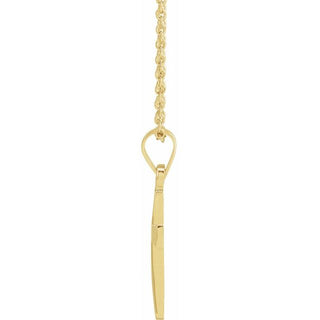 14K Yellow Cross 18" Necklace