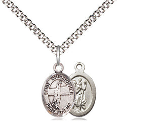 Pewter Saint Christopher Volleyball Medal Religious and Catholic Jewelry