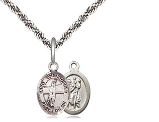 Sterling Silver Saint Christopher Volleyball Medal Religious and Catholic Jewelry
