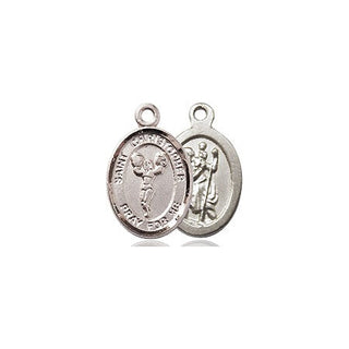 Sterling Silver Saint Christopher Cheerleading Medal Religious and Catholic Jewelry