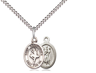 Pewter Saint Christopher Dance Medal Religious and Catholic Jewelry