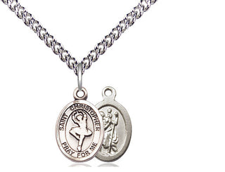 Sterling Silver Saint Christopher Dance Medal Religious and Catholic Jewelry