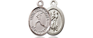 Sterling Silver Saint Christopher Softball Medal Religious and Catholic Jewelry