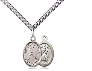 Sterling Silver Saint Christopher Softball Medal Religious and Catholic Jewelry
