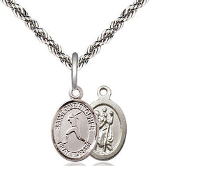 Sterling Silver Saint Christopher Softball Medal Religious and Catholic Jewelry